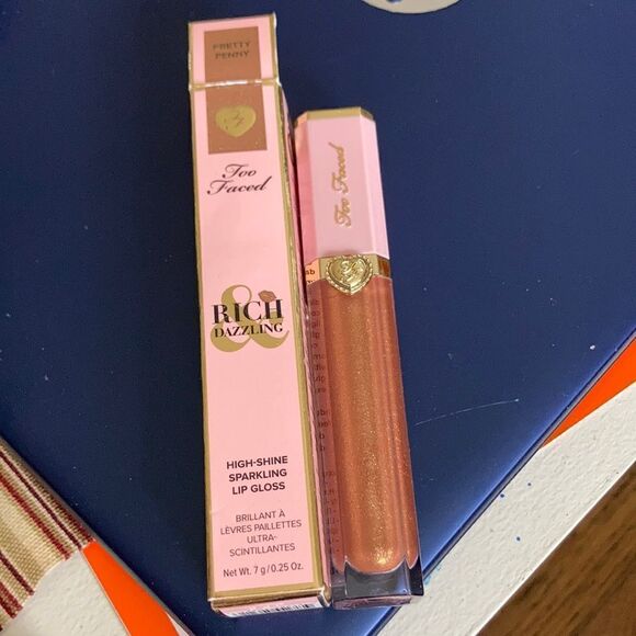 Too Faced Rich&Dazzling Sparkle Gloss PrettyPenny - Picture 2 of 7